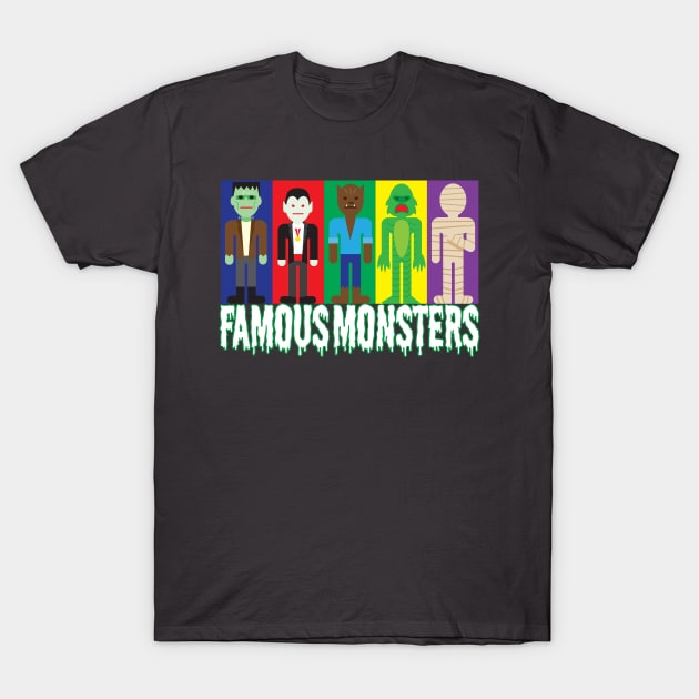 Famous Monsters T-Shirt by Hart Comic Art